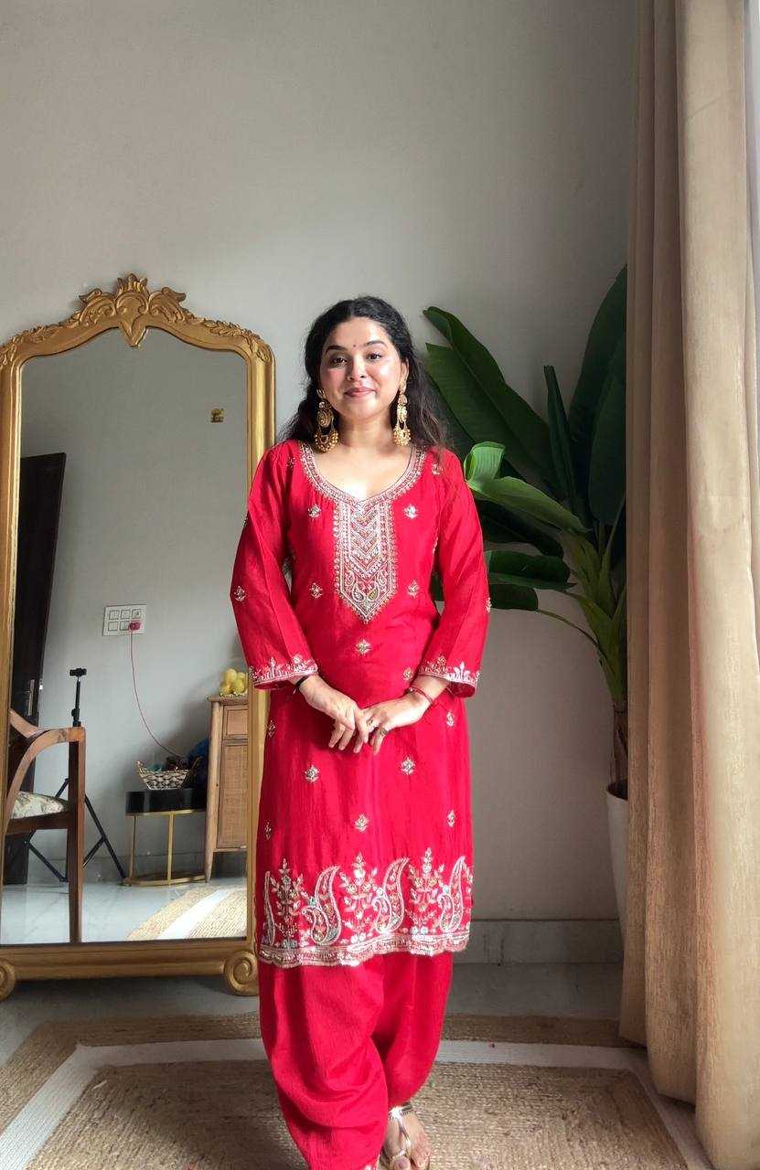 Chinon Embroidery Salwar Suit
